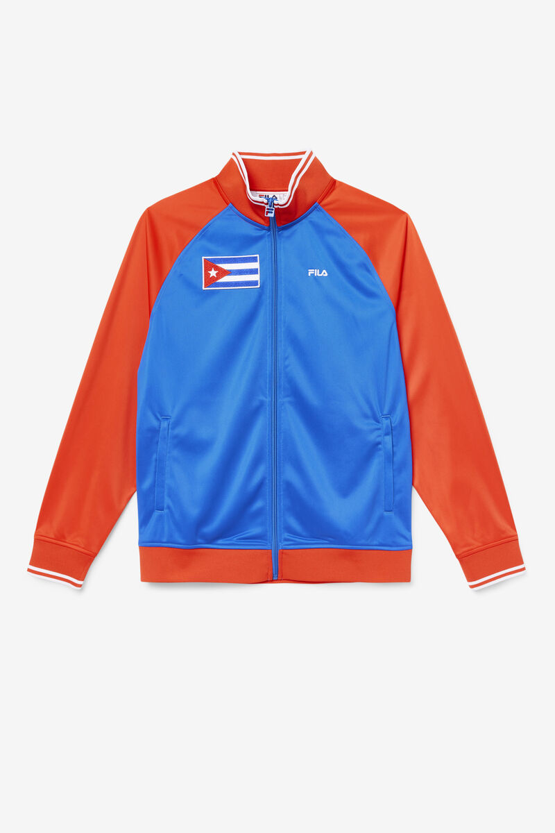 Fila Cuba Track Jacket Red / White / Blue | 6NrubVnu2pi
