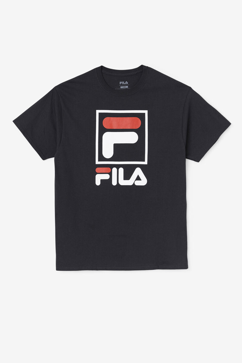Fila Stacked Shirt Black / White / Red | VkKIZfn8owu