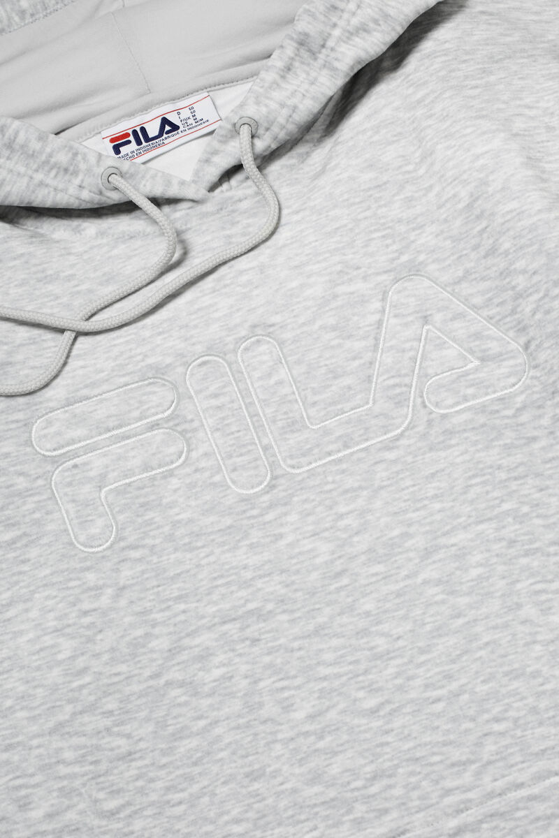 Buy Fila Hoodies Cheap Asher Velour Hoodie Mens Light Grey