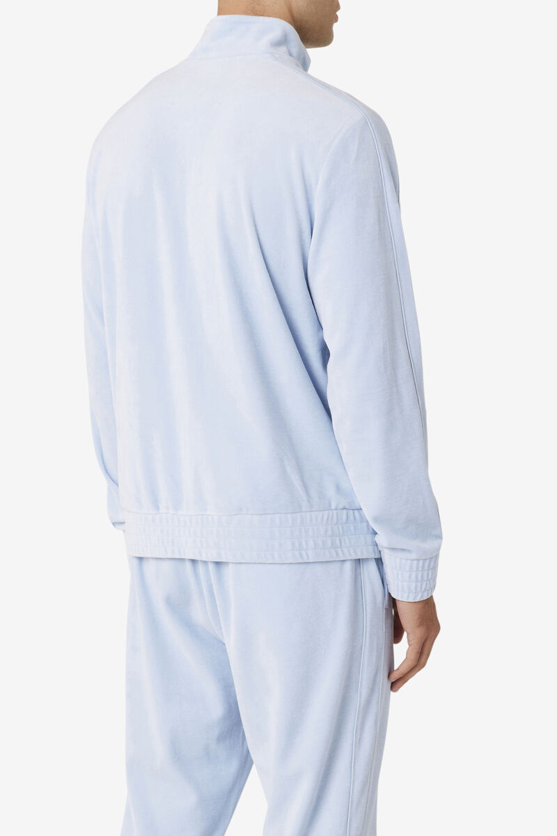 Fila Deverall Velour Jacket Light Blue | ykWP3Acl16d
