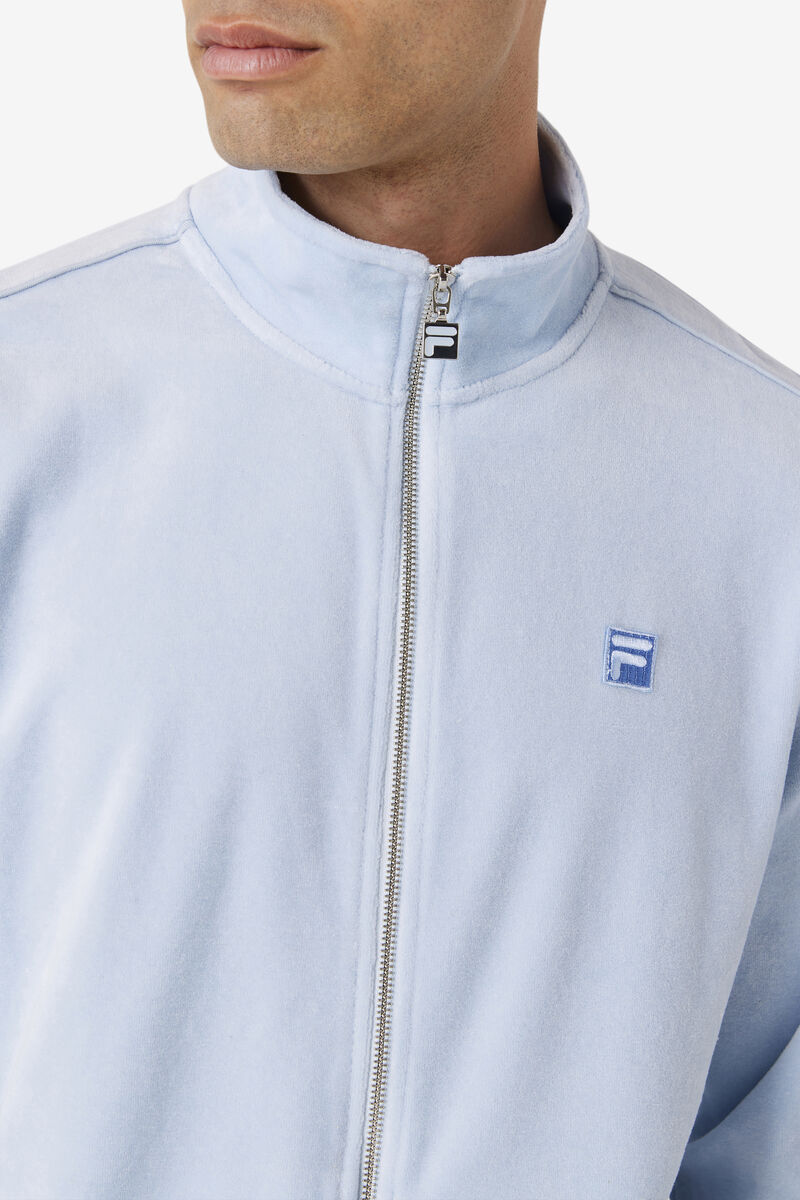 Fila Deverall Velour Jacket Light Blue | ykWP3Acl16d