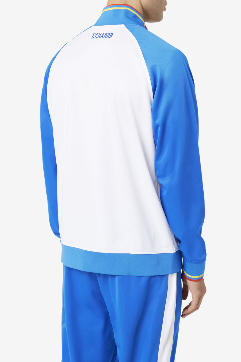 Fila Ecuador Track Jacket White / Blue / Red | jzuoPAbww87