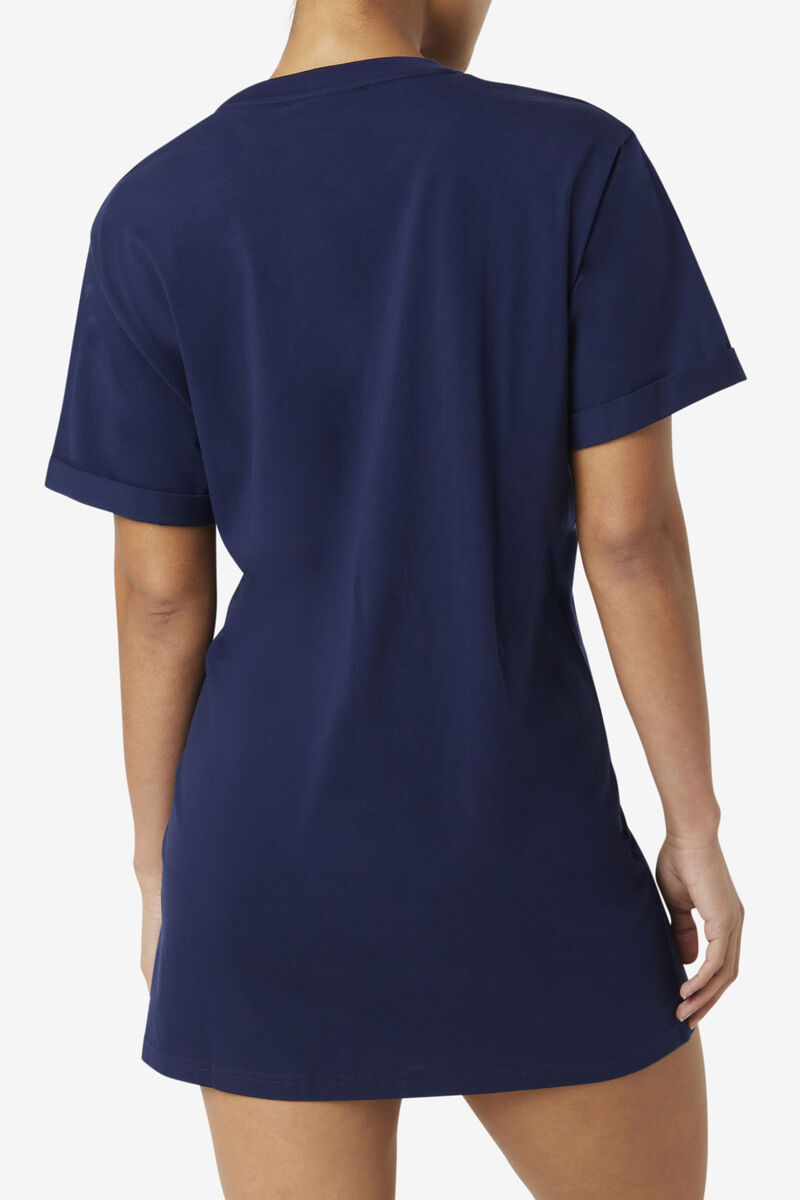 Fila Fauna T-shirt Dress Navy | SnONywNMB2N