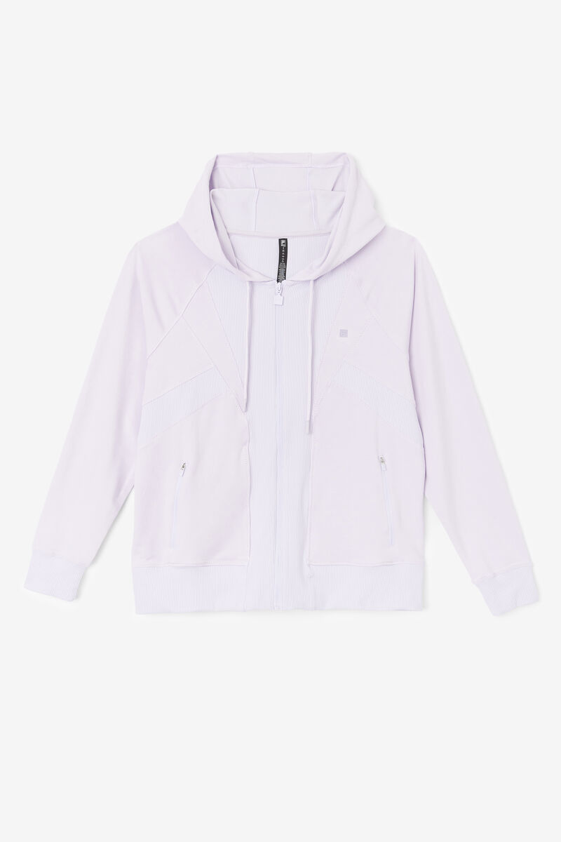 Fila Fi-lux Texture Full Zip Hoodie Lavender Blue | rOocLX3sABm