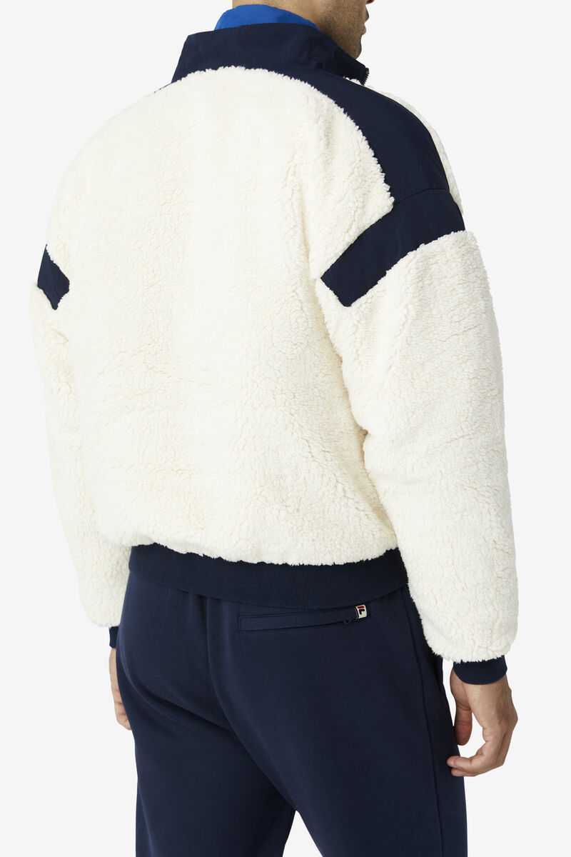 Fila Finsbury Sherpa Jacket Navy / Red | GxJNrG8IHrt
