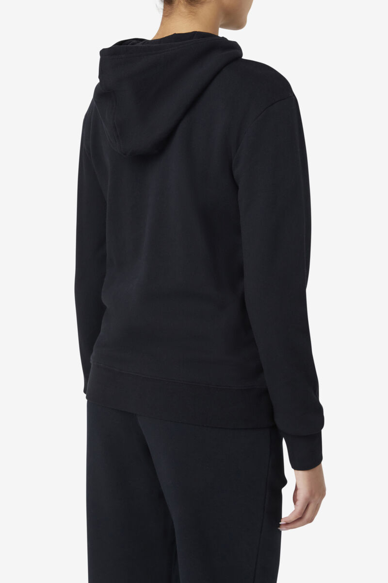 Fila Lucy Hoodie Black / White | ehj1ZvnoOFh