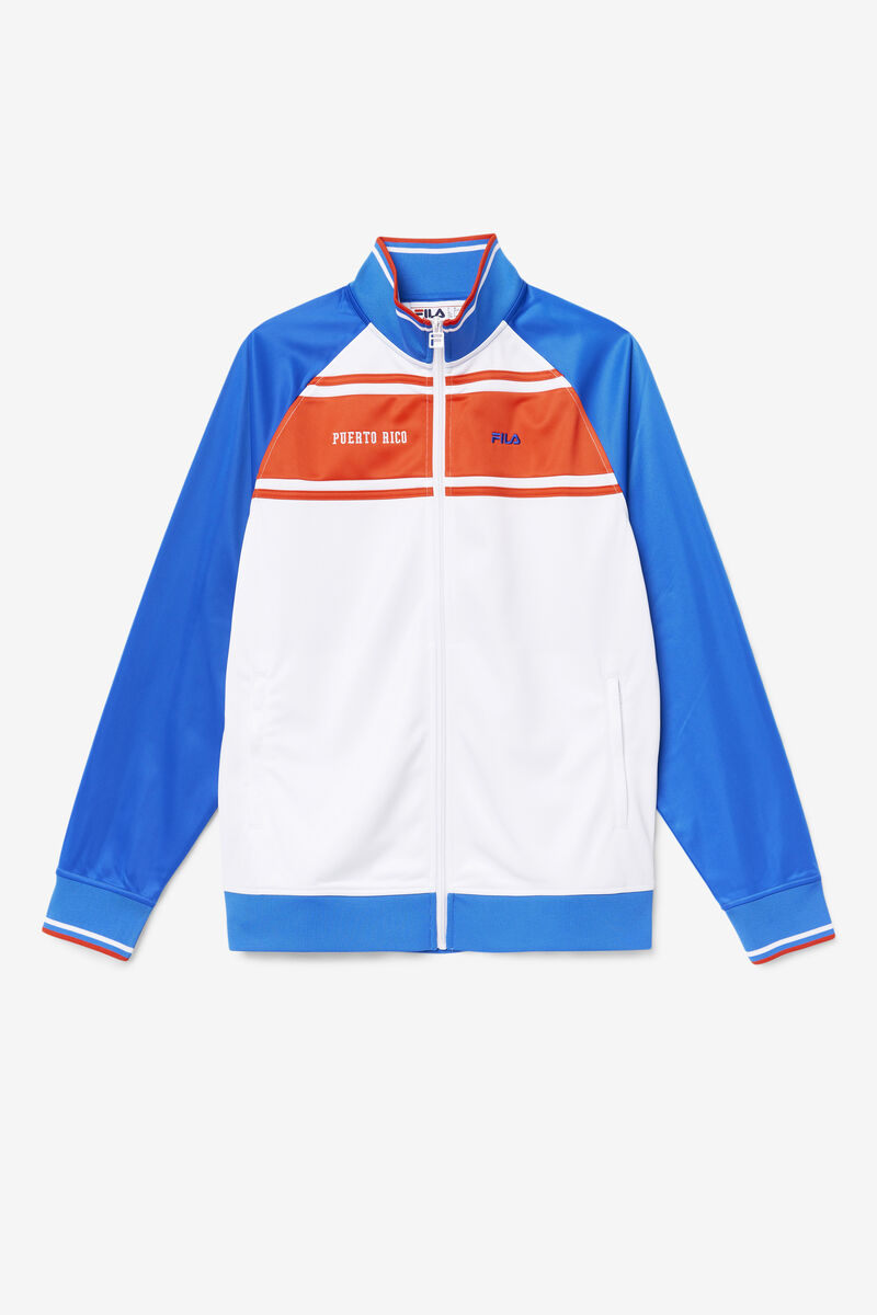 Fila Puerto Rico Track Jacket White / Blue / Red | 9oTPZX8DjjE