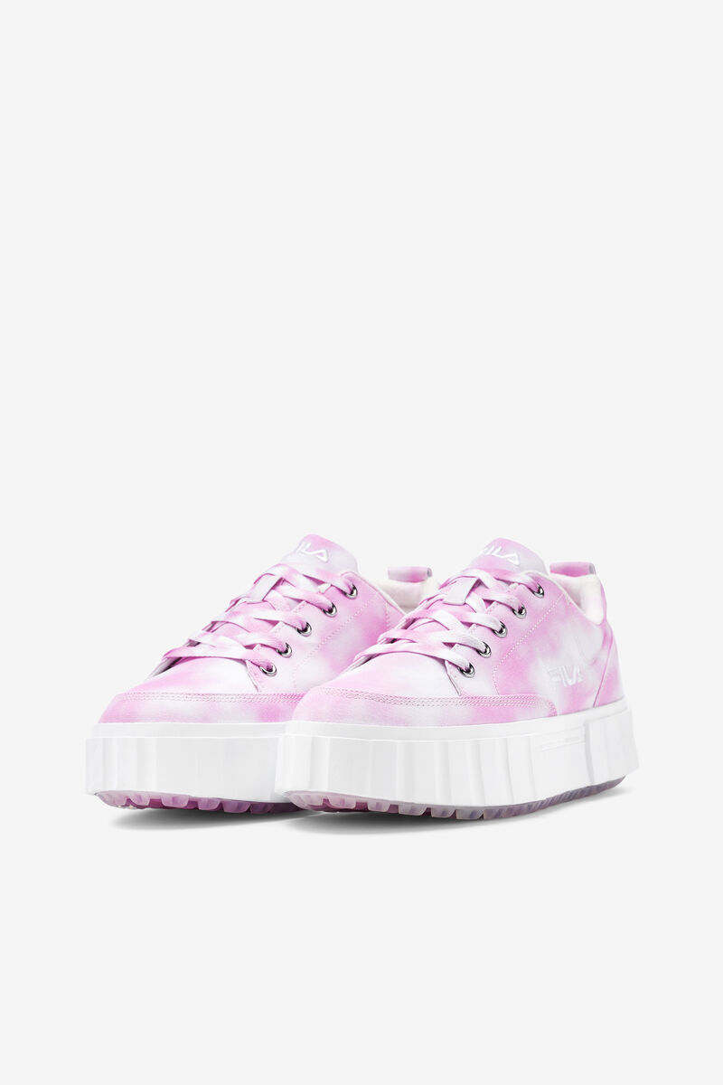 Fila Sandblast Low Mottled Tie Dye Lavender / White / White | 1u56WETTLs5