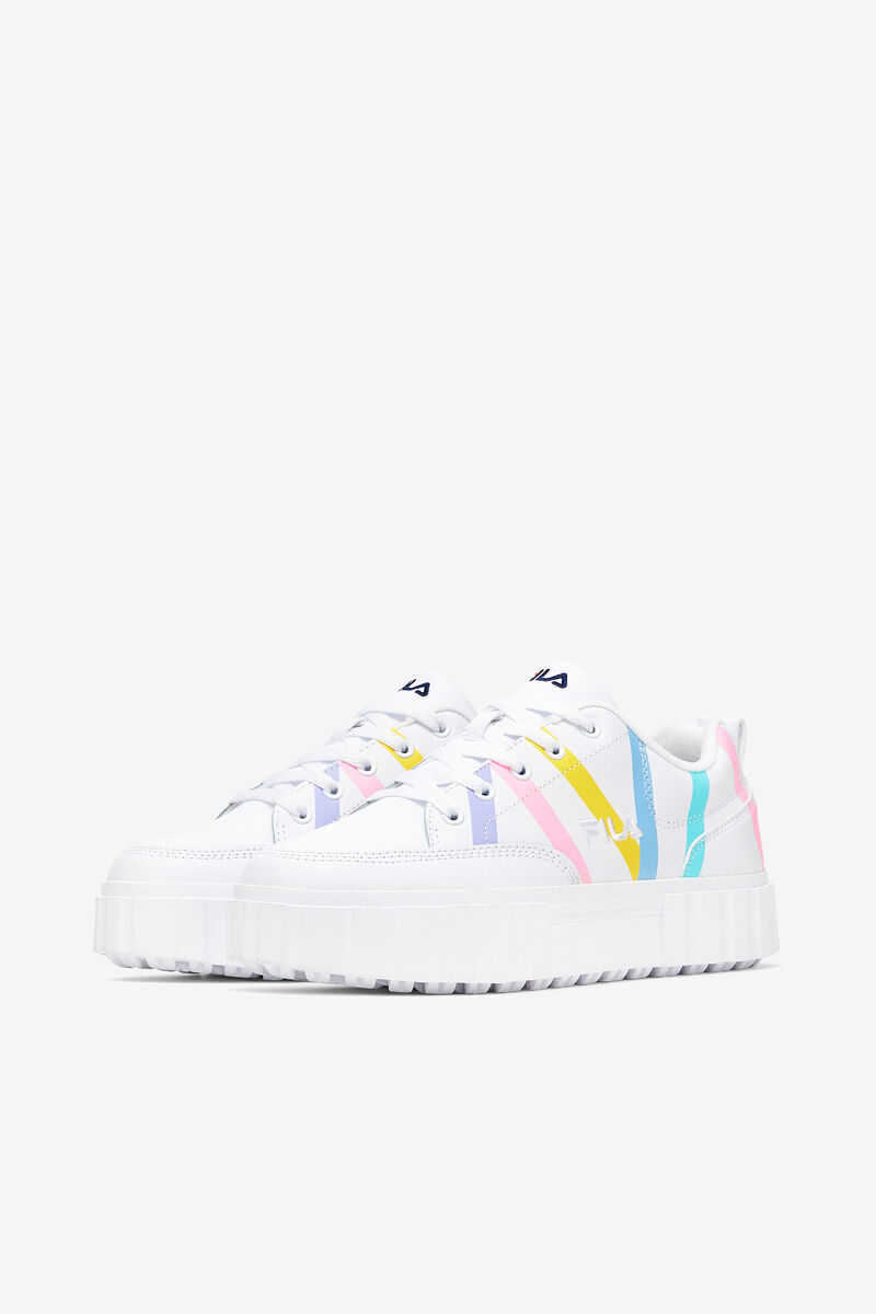 Fila Sandblast Low Stripe White / Blue | nFExJf8BuDh