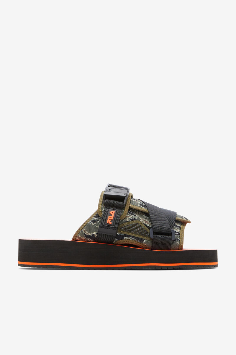Fila Sol-slide V2 Camo Black / Olive | 7pf4hEViMPG