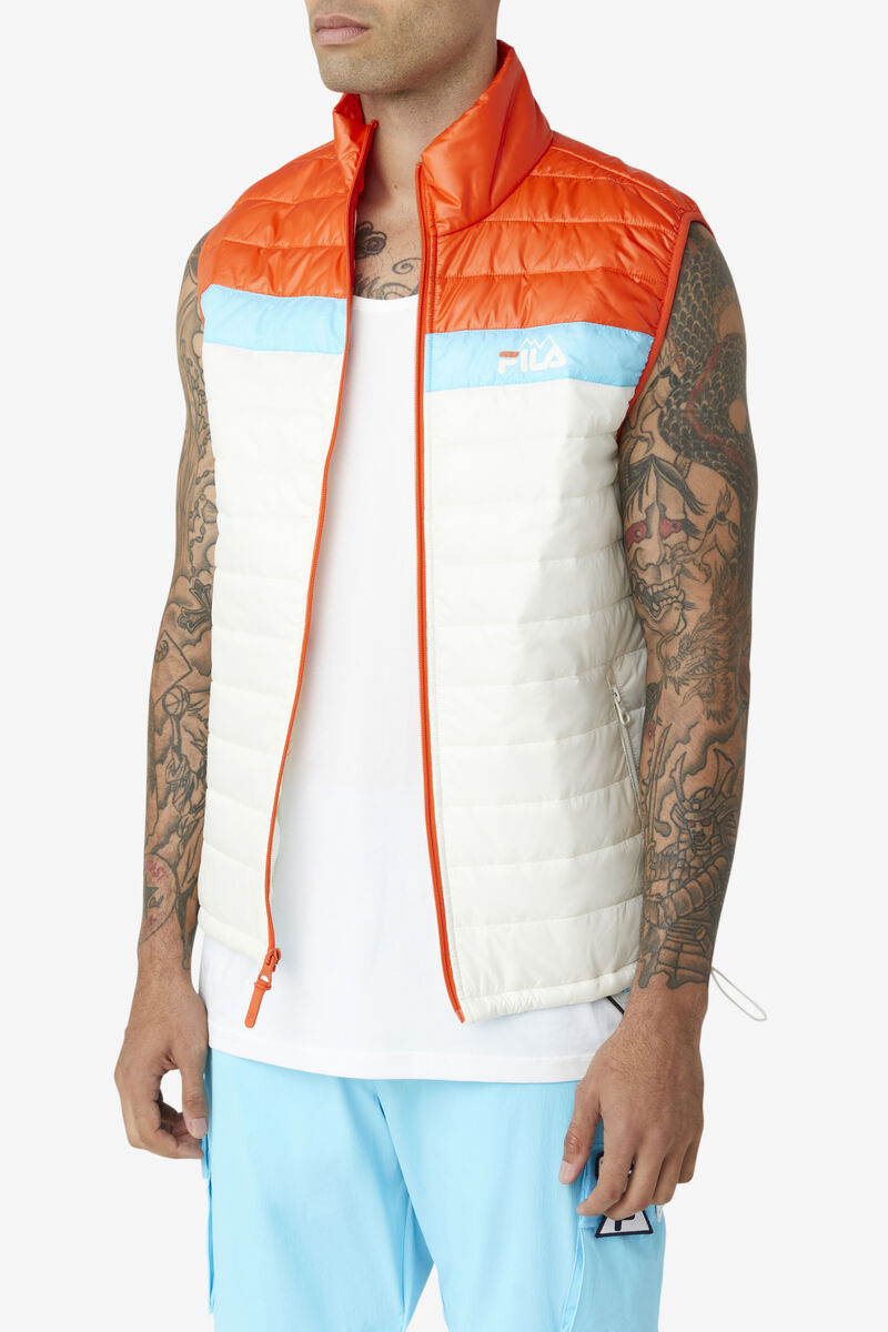 Fila Tri Vest Orange / Blue | d9ASpU66why